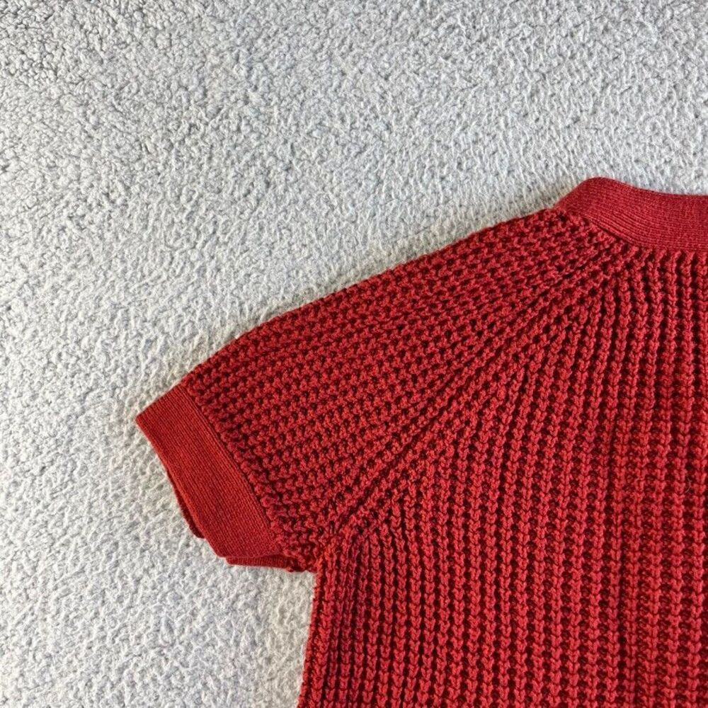NEW‎ Banana Republic Cardigan Sweater Womens Small Red Angora Blend Chunky - Picture 12 of 16